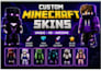 create custom minecraft skins and minecraft gaming logo design